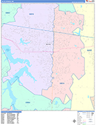 Blue Springs  Wall Map Color Cast Style